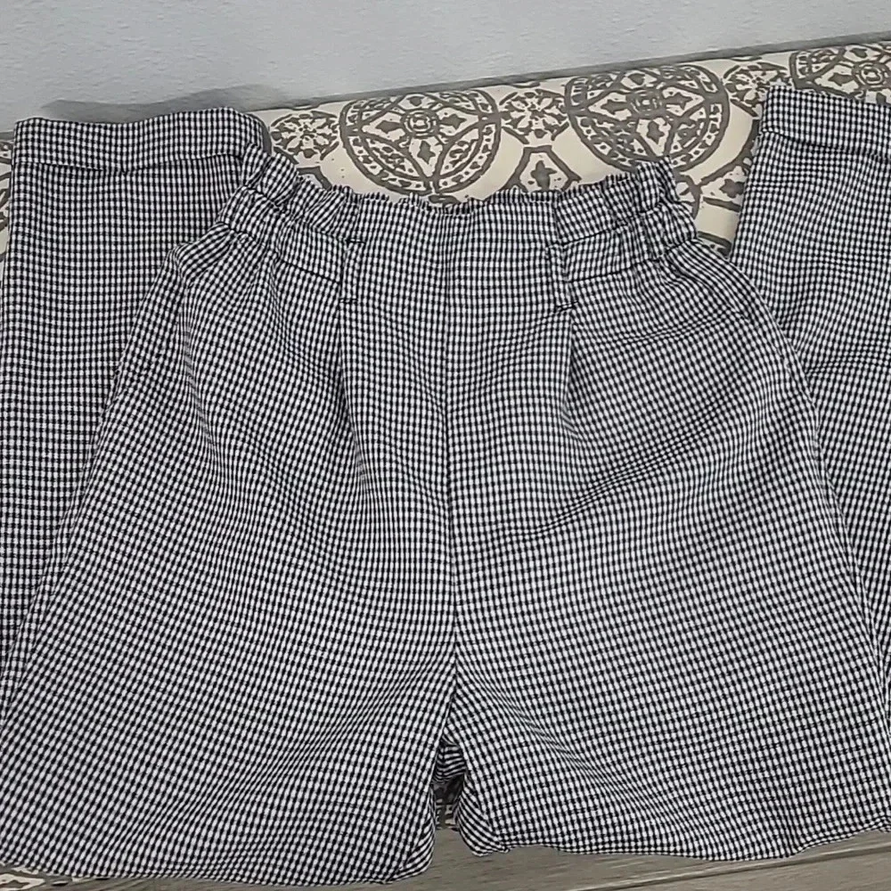 Sienna Sky High Waisted Mini Houndstooth/Gingham Patterned Pants